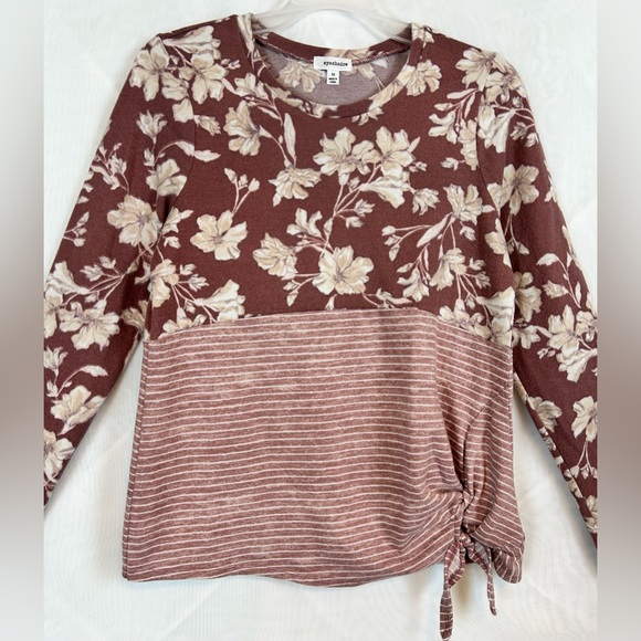 Women’s Tie Waisted Long Sleeve Eyeshadow Casual Top / Medium - Picture 1 of 7